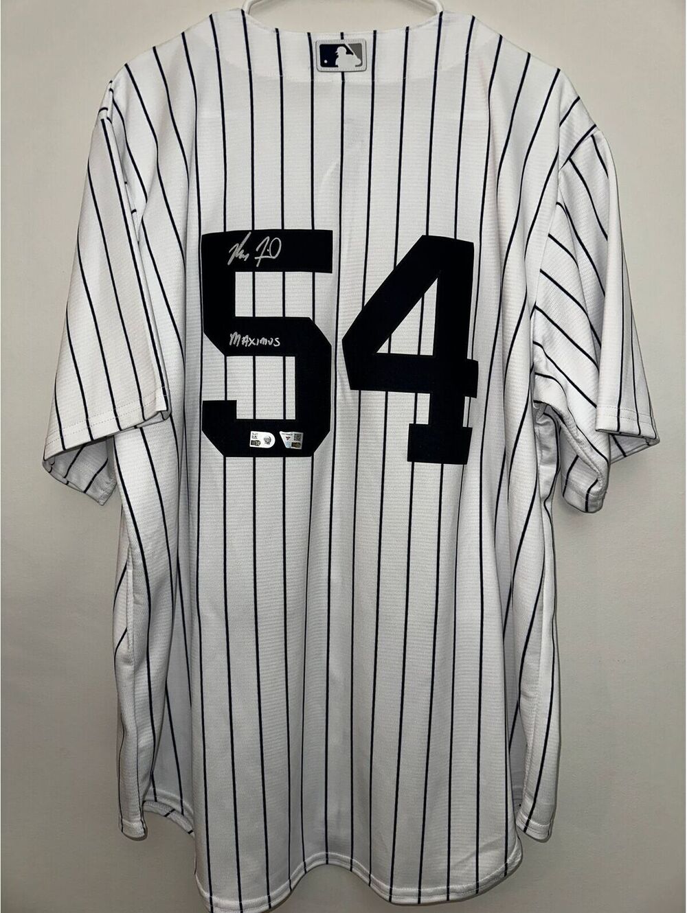 Max Fried New York Yankees Autographed Replica Jersey with "Maximus" Inscription